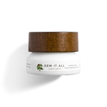 A bottle of Farmacy's Dew it All eye cream