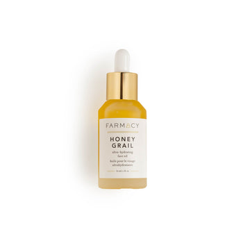 A bottle of Farmacy's Honey Grail antioxidant facial oil