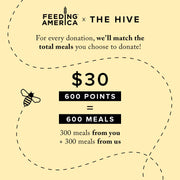 The Hive x Feeding America 600 Meals Donation